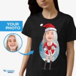 Unleash Your Festive Charm with Our Sexy Mrs. Claus Christmas Shirt Customizable Women short sleeves www.customywear.com 7