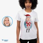 Unleash Your Festive Charm with Our Sexy Mrs. Claus Christmas Shirt Customizable Women short sleeves www.customywear.com 8