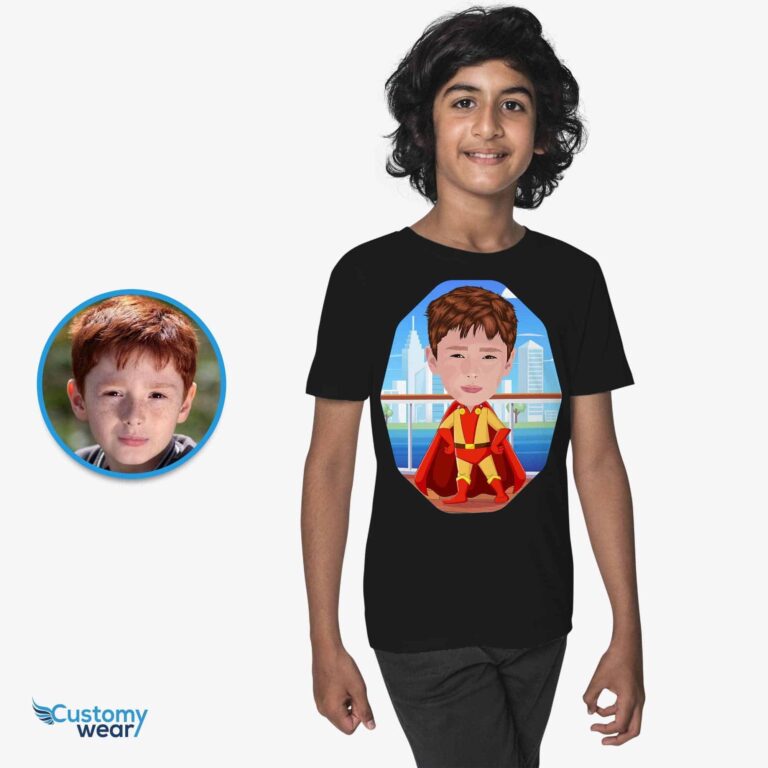 Personalized Superhero Boy Shirt – Unleash Your Inner Hero! Axtra – Superhero – men www.customywear.com 2