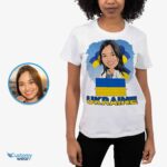 Personalized Ukrainian Woman Shirt – Show Your Support for World Peace in Ukraine Customizable Women short sleeves www.customywear.com 8