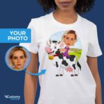 Personalized Women’s Cow Riding Shirt | Custom Cow Lover Tee Custom Gifts - Cow Ride www.customywear.com 7