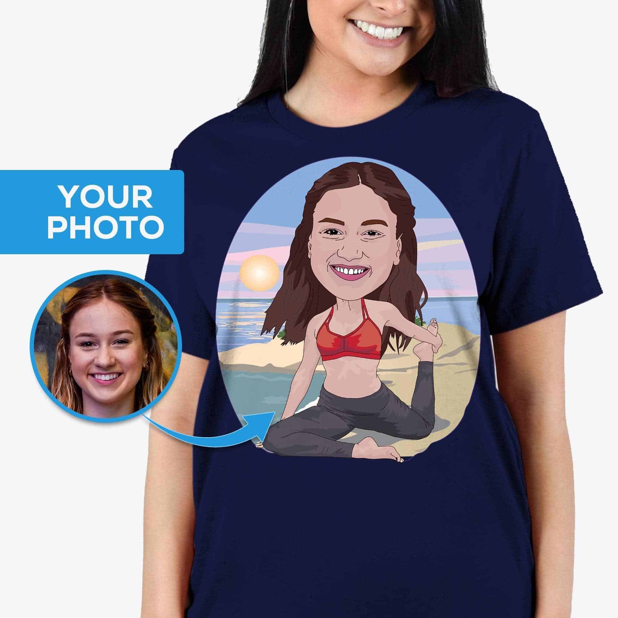 Personalized Women's Beach Yoga Shirt