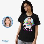 Personalized Women’s Unicorn Riding Shirt | Custom Magical Tee for All Ages Custom Gifts - Unicorn www.customywear.com 7