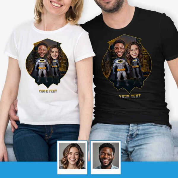 Custom T-shirt for Couple – Tailor-made Superhero Tee Axtra - Ai Batman www.customywear.com 2