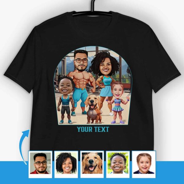 Matching Gym T-Shirt for Family – Personalized clothing Axtra - Ai bodybuilder shirt www.customywear.com 2