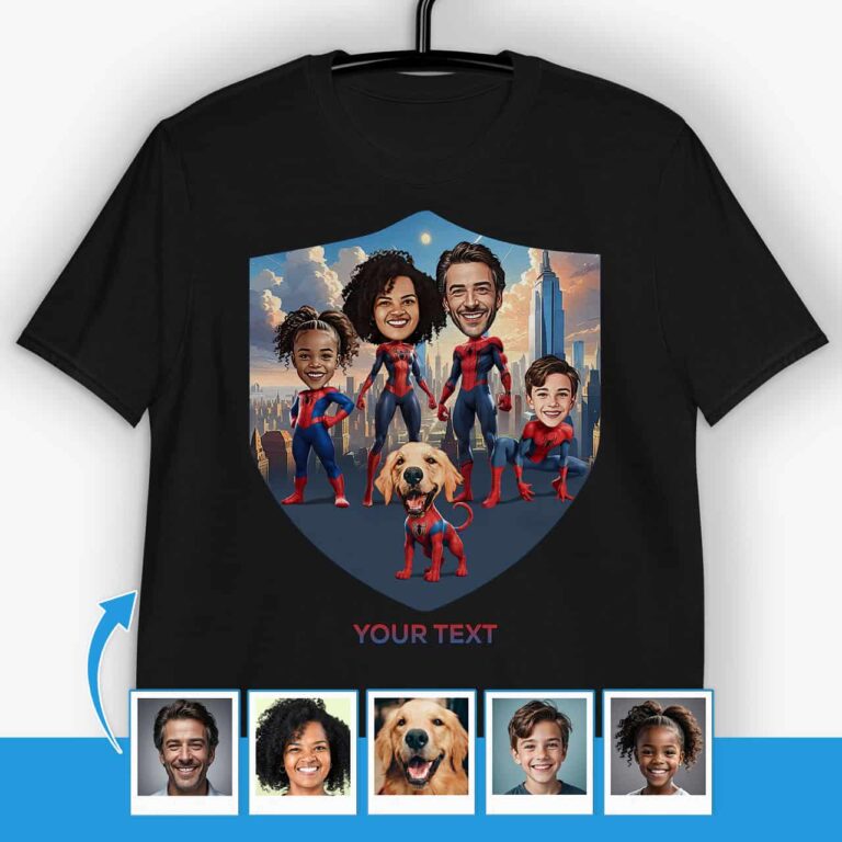 Funny Family Vacation Shirts – Customized Spider Superhero Graphic Tee Axtra - Ai Spiderman www.customywear.com 2