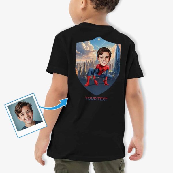 Youth Superhero T-Shirt – Personalized Spider Superhero Clothing Axtra - Ai Spiderman www.customywear.com 2