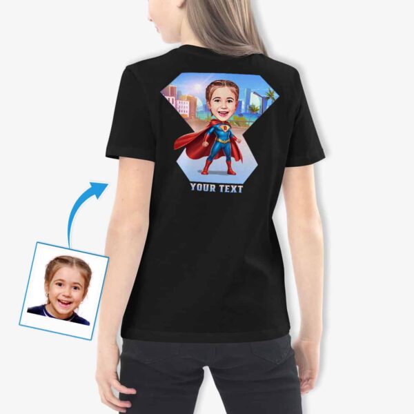 Youth Superhero T-Shirt for Girls – Personalized tee Axtra - Ai superhero www.customywear.com 2