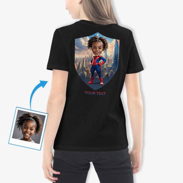 Custom T-Shirt for Girls – Custom Art Spider Superhero Shirt Axtra - Ai Spiderman www.customywear.com 2