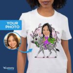 Personalized Zebra Riding Woman Shirt | Wild Animal Fantasy Adventure Tee Custom Gifts - Zebra Riders www.customywear.com 7