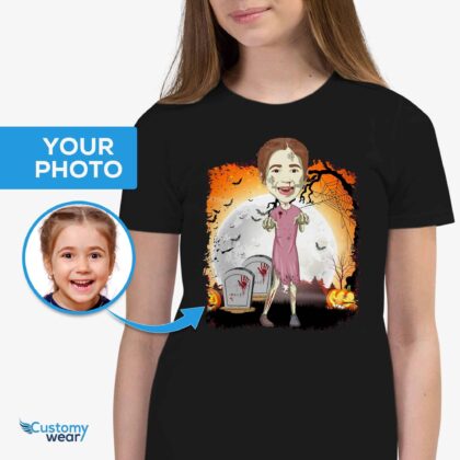 Personalized Zombie T-Shirt for All Ages | Custom Halloween Tee for Girls and More Custom Gifts - Skeleton www.customywear.com