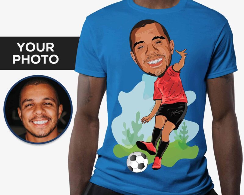 Personalized Soccer Player T-Shirt | Custom Football Tee with Playground Kick Sports Shirts www.customywear.com 6