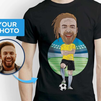 Personalized Soccer Player T-Shirt | Custom Football Tee with Stadium Background Sports Shirts www.customywear.com