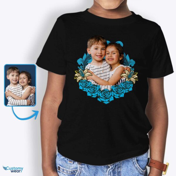 Custom T-Shirt for Nephews and Nieces – Personalized Floral Delights for Kids Boys www.customywear.com