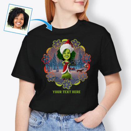 Custom Christmas Grouch T-Shirt for Women – Stylish Christmas T-Shirt for Women Custom Gifts - Ai Grinch www.customywear.com 2