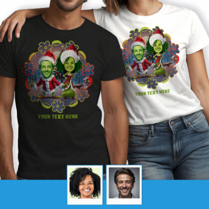 Custom Christmas Grouch T-Shirt for Couple – Perfect Couples Christmas Gift Custom Gifts - Ai Grinch www.customywear.com