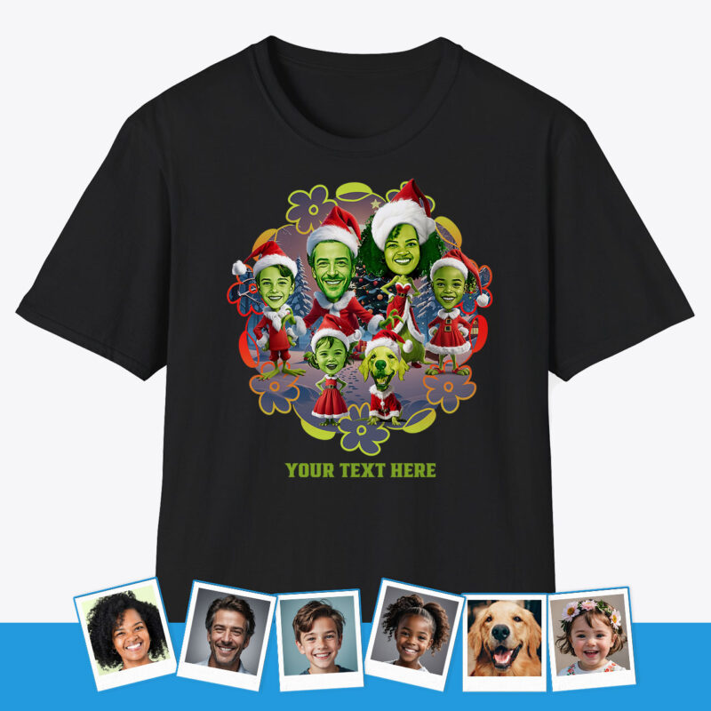 Custom Tees for Family Members – Unique Custom Christmas Shirts for the Holidays Axtra – Ai Grinch www.customywear.com 2