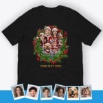 Custom Father Christmas T-Shirt for Family – Perfect Christmas T Shirt for Family Gatherings Axtra – Ai Santa Claus Floral tree www.customywear.com 3