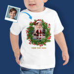 Toddler Father Christmas Birthday Gift – Unique Xmas T-Shirts for Special Occasions Custom Gifts - Santa Claus Floral tree www.customywear.com 5