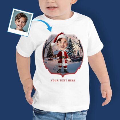 Christmas T-Shirt – Personalized Santa Claus T-Shirt for Little Kids Custom Gifts - Ai Santa Claus www.customywear.com 8