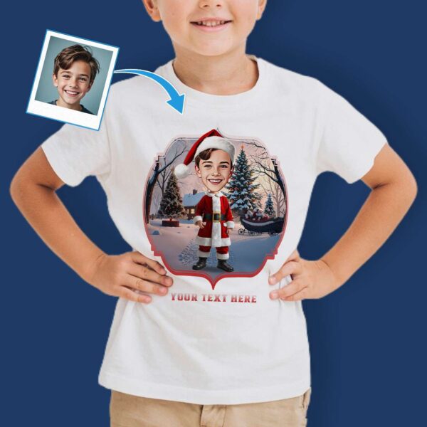 Christmas Tees – Custom Santa Claus T-Shirt for Boys Axtra - Ai - Santa Claus www.customywear.com 12