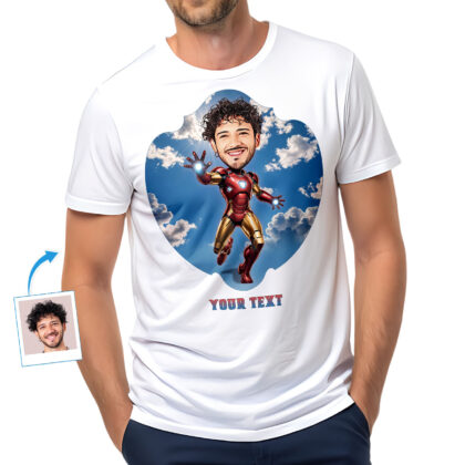 Custom Ironman Superhero T-Shirt with Your Photo Custom Gifts - Ironman www.customywear.com