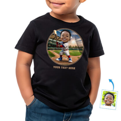 Personalized Baseball T-Shirt for Toddler Boys – Custom Photo Baseball Player Tee Custom Gifts - Ai Baseball www.customywear.com 2